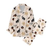 Pigiami Donna Particolari Camicie Lungo Ape Maniche Mezza Completo Satin Extra Sottoveste Piscina Lunatica Vintage Felpate Pantaloncino Calibrato Largo Figlio Puffi Supereroi Comodi