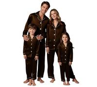 Pigiami Famiglia Coordinati Comodo Caldo Pigiama Natalizi Per Tutta La Famiglia Pigiami Maniche Lunghe Coppia Regalo Da Notte Set Invernale Capodanno Abiti Due Pezzi Comodo Per Donna Uomo Bambini