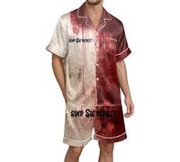 Pigiami Invernali Uomo 5XL - da Comodo E Rilassato per La Casa Completo da Notte per Halloween con Pantofole (XXL)