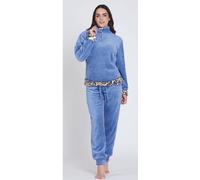 PIGIAMONE DONNA IN MORBIDO PILE CORAL INVERNALE TUTONE PIGIAMA LUNGO 6013