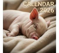 Piglets 2026 Calendar: 12-Month Farm Animal for Kids, Women, (8.5 x 8.5 Inch)