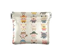 Piglet's Home, portamonete da donna in pelle, comodo organizer per carte di credito, chiavi, per uomo e donna, da viaggio