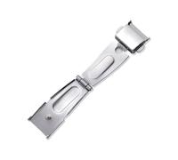 PIGLOLKINY Chiusura for orologio unisex in acciaio inossidabile argento for doppia pressione, morsetto for cinturino pieghevole for accessori for orologi da polso(Inner width 19 mm)
