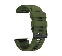PIGLOLKINY Cinturino ad adattamento rapido da 26/22 mm for Garmin Instinct 2X Solar Forerunner 970 965 955 Cinturini sportivi Fenix 8 E 7 7X 6 6X Pro 5 5X(Army Green Black,26mm QuickFit)