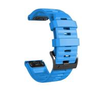 PIGLOLKINY Cinturino ad adattamento rapido da 26/22 mm for Garmin Instinct 2X Solar Forerunner 970 965 955 Cinturini sportivi Fenix 8 E 7 7X 6 6X Pro 5 5X(Sky blue,22mm QuickFit)