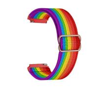 PIGLOLKINY Cinturino in nylon da 20 mm 22 for Xiaomi Watch 5 / S4 S3 S2 Bracciale traspirante e resistente for Redmi Oneplus Lite-3(Rainbow colors,For other 20mm)