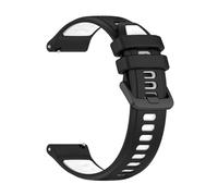 PIGLOLKINY Cinturino in silicone for cinturini For Garmin Forerunner 265/265S/255 Vivoactive 4 3(Black White,22mm Watchband)
