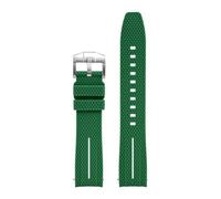 PIGLOLKINY Estremità curva da 20 mm for cinturino Omega X Swatch MoonSwatch Planet in gomma(Dark green-white)