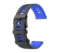 PIGLOLKINY For Garmin Approach J1/Venu 4 3 2 45mm/Forerunner 570 265 255 165/Vivoactive 6 5 Bracciale elastico 20 22mm(Black blue,1pcs 20mm)
