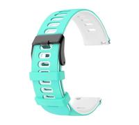 PIGLOLKINY For Garmin Approach J1/Venu 4 3 2 45mm/Forerunner 570 265 255 165/Vivoactive 6 5 Bracciale elastico 20 22mm(Teal White,1pcs 22mm)