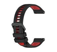 PIGLOLKINY For Garmin Approach J1/Venu 4 3 2 45mm/Forerunner 570 265 255 165/Vivoactive 6 5 Bracciale elastico 20 22mm(Black Red1,1pcs 20mm)