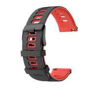 PIGLOLKINY For Garmin Approach J1/Venu 4 3 2 45mm/Forerunner 570 265 255 165/Vivoactive 6 5 Bracciale elastico 20 22mm(Black Red,1pcs 22mm)