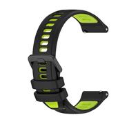 PIGLOLKINY For Garmin Approach J1/Venu 4 3 2 45mm/Forerunner 570 265 255 165/Vivoactive 6 5 Bracciale elastico 20 22mm(Black Green1,1pcs 22mm)
