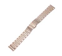 PIGLOLKINY T41 cinturino in acciaio inossidabile massiccio for sette perline 18/19 20/21/22/23 / 24mm accessori di ricambio for for orologio(Rose Gold,24mm)