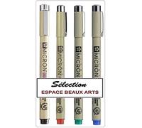 PIGMA MICRON Sakura 005 Sacchetto di 4 pennarelli colori, rosso, verde, blu,neri