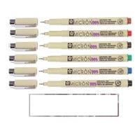 PIGMA MICRON SAKURA 005 - Set di 6 colori e 1 carta