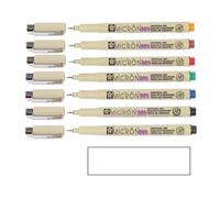 PIGMA MICRON Sakura 005 - Set di 7 colori. set 7 Fineliners e 1 carta