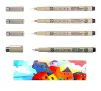 PIGMA MICRON Sakura 01 Nero. set 3 pezzi + 1