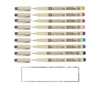 Pigma MICRON Sakura 01 - set di 9 colori. Set 9 Fineliners