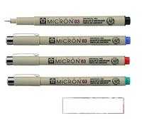 PIGMA MICRON Sakura 03 - Set di 4 colori, rosso, verde, blu, nero