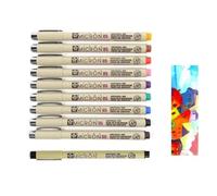 Pigma MICRON Sakura - Set di 9 colori, misura 05 + 1