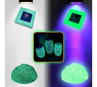 Pigmento additivo polvere ULTRA fluorescente - UV luminescente - si illumina al buio - per resine epossidiche - per creazioni artistiche, fai-da-te e bricolage 20g (Verde Fluo)
