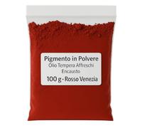 Pigmento in Polvere - Affreschi - Olio - Tempera - Colorati - Encausto - Coloranti - 100 G - Rosso Venezia