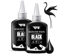 Pigmento in Resina Epossidica Nera, 140g Concentrato per Arte, Creazione di Gioielli, Pittura, Resina UV, Tinta Unita, Colore Nero, per Sottobicchieri e Tavoli da Fiume