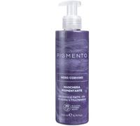 Pigmento, Maschera pigmentante, Trattamento Ravviva il Colore con Burro di Karité e Olio di Jojoba, Colore Capelli Nero Corvino, Nutre e Rende i Capelli Brillanti e Setosi, 200 ml