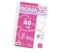 PIGNA - 02194590A - Ricambi forati rinforzati Pignaric - A4 - rigo di 1a - 40 fogli - 80gr - Pigna - 54885 - Conf. da 1 Pz. - 02194590A