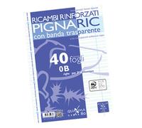 PIGNA - 02194590B - Ricambi forati rinforzati Pignaric - A4 - rigo di 3a - 80gr - Pigna - conf. 40 pezzi - 54886 - Conf. da 1 Pz. - 02194590B