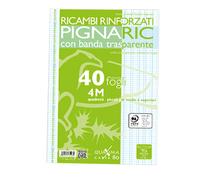PIGNA - 02194594M - Ricambi forati rinforzati Pignaric - A4 - 4mm - 80gr - Pigna - conf. 40 pezzi - 54883 - Conf. da 1 Pz. - 02194594M
