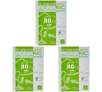 Pigna 02194594M, Ricambio con Banda Rinforzata, Rigatura 4M, quadretti 4 mm per 4° e 5° elementare medie e superiori, Carta 80g/mq, Pacco da 120 Fogli