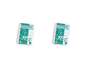 Pigna 02222375M, Ricambio con Banda Rinforzata, Rigatura 5M, quadretti 5 mm per 2° e 3° elementare, Carta 100g/mq, Pacco da 80 Fogli