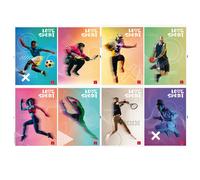 PIGNA - 02333740C - Maxiquaderno Sport - A4 - 1 rigo - c-margine - 42 fogli - 80 gr - Pigna - 99878 - Conf. da 10 Pz. - 02333740C