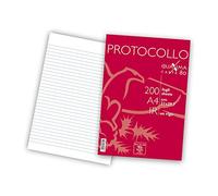 Foglio protocollo Quaxima - A4 - 1 rigo - 80 gr - Pigna - conf. 200 pezzi