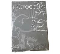 Pigna 93216 Fogli Protocollo A4 Quaxima Uso Bollo, 30 Fogli, 80 gr