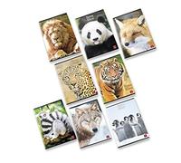 Pigna ANIMAL 02307650Q Maxi Quaderni A4 Quadretto 0Q con Margine, 5 mm, Confezione da 10 Pezzi