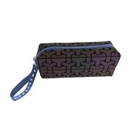 Pigna, Astuccio Bustina MONOCROMO REFLECTIVE, nero con cerniera e tirazip blu, Confezionato singolarmente