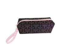 Pigna, Astuccio Bustina MONOCROMO REFLECTIVE, nero con cerniera e tirazip rosa, Confezionato singolarmente