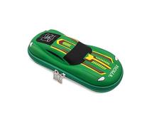 Pigna Astuccio Macchinina BBurago Verde, Sagomato Rigido con Comparti Interni, Portapenne e Retina, Collezione Esclusiva BBurago x