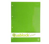 Pigna Blocco ricambi forati Quablock Original A4 quadretti 4 mm 80gr 50 fg