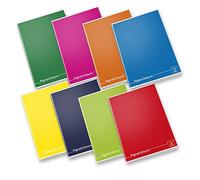 Pigna Colours 02136420Q, Quaderno formato A4, Rigatura 0Q, quadretti 5 mm con margine per 2° e 3° elementare, Carta 80g/mq, Pacco da 10 Pezzi