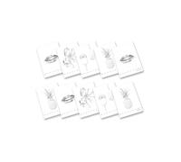 Pigna - Conf. 10 Maxi Quaderno A4 MONOCROMO SILVER,1R | Copertina Cartoncino con trattamenti lucido/opachi - Carta 100 gr.