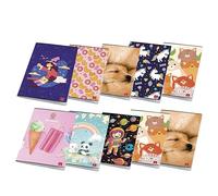 Pigna, Confezione 10 Maxi Quaderni A4 assortimento BIMBA,pagine 80 + risguardo, carta 80 gr,0A,righe I II elementare