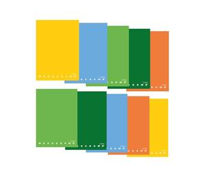 Pigna - Confezione 10 Maxi Quaderni A4 MONOCROMO GREEN,0Q | Il contenuto del pacco è assortito in modo casuale e non garantisce la presenza di tutti i soggetti e/o colori raffigurati.
