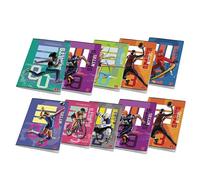 Pigna confezione 10 Maxi Quaderni A4 SPORT MYTHS, pagine 80+risguardo,righe III elementare