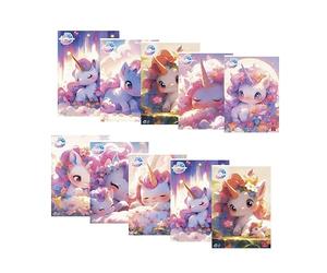 Pigna - Confezione 10 Maxi Quaderni A4, UNICORNI,5M | copertina con glitter