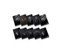 Pigna - Confezione 10 pezzi Maxi Quaderno A4 MONOCROMO BLACK,0C | Copertina Cartoncino con trattamenti lucido/opachi - Carta 100 gr.