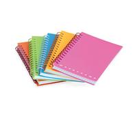 Pigna - Confezione 10 pezzi Quaderni A6 spiralati MONOCROMO FLUO PPL,righe
